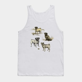 PUG DOGS Tank Top